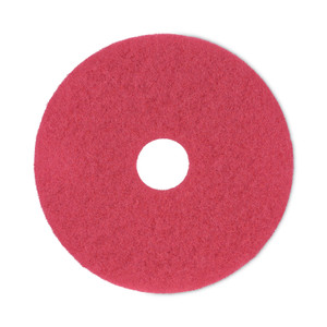 Boardwalk Buffing Floor Pads, 17" Diameter, Red, 5/Carton