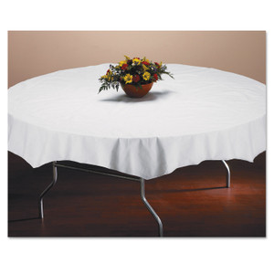 Hoffmaster Tissue/Poly Tablecovers, 82" Diameter, White, 25/Carton (HFM210101) View Product Image