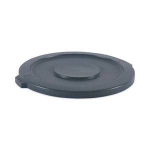 Boardwalk Lids for 32 gal Waste Receptacle, Flat-Top, Round, Plastic, Gray (BWK32GLWRLIDG) View Product Image