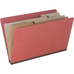 AbilityOne - Folder, File, Classification, Pressboard, 3 Dividers, 8 Part, Earth Red, Legal - (7530-01-572-6205) (7530015726205)