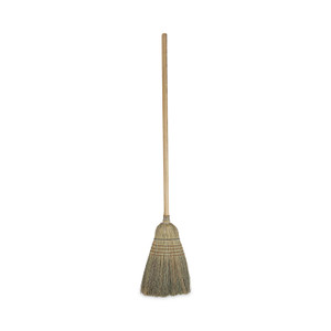 Boardwalk Warehouse Broom, Corn Fiber Bristles, 56" Overall Length, Natural, 12/Carton (BWK932CCT) View Product Image