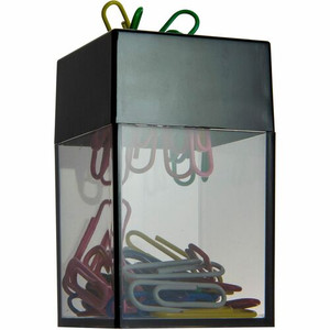 Officemate Magnetic Top Paper Clip Dispenser - Smoke