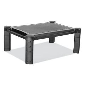 Innovera Large Monitor Stand with Cable Management, 12.99" x 17.1" x 6.6", Black, Supports 22 lbs Product Image 