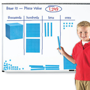Learning Resources Giant Magnetic Base Ten Set, 131Pcs, 6-3/4"x6-3/4", BE (LRNLER6366) View Product Image