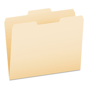 Pendaflex Manila File Folders, 1/3-Cut Tabs: Center Position, Letter Size, 0.75" Expansion, Manila, 100/Box