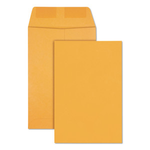 Quality Park Catalog Envelope, 28 lb Bond Weight Kraft, #1, Square Flap, Gummed Closure, 6 x 9, Brown Kraft, 500/Box
