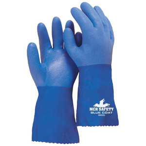 MCR Safety Seamless Gloves, w/ Sandy Finish, Large, Blue (MCS6632L) View Product Image