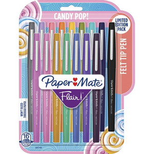 Paper Mate Flair Candy Pop Pack Felt Tip Pens - 0.7 mm Medium Pen Point - Water Based - Felt Tip