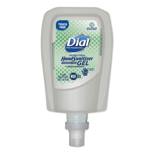 Dial Professional Antibacterial Gel Hand Sanitizer Refill for FIT Touch Free Dispenser, 1.2 L Bottle, Fragrance-Free, 3/Carton