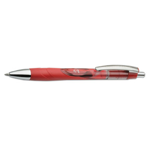 AbilityOne 7520015646054 SKILCRAFT VISTA Gel Pen, Retractable, Medium 0.7 mm, Red Ink, Red/Clear Barrel, Dozen (NSN5646054) View Product Image