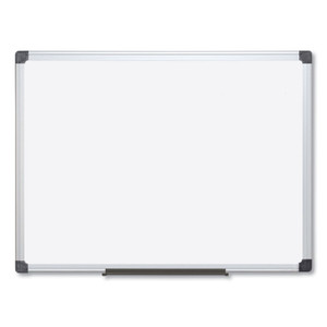 MasterVision Value Lacquered Steel Magnetic Dry Erase Board, 96 x 48, White Surface, Silver Aluminum Frame (BVCMA2107170) View Product Image