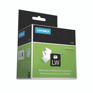 DYMO Name Badge Insert Labels, 2.43" x 4.18", White, 250 Labels/Box
