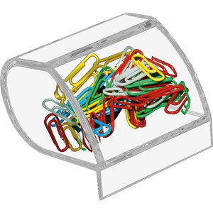 Kantek Paper Clip Holder - 3.5" Height x 3" Width x 2.8" Depth - Acrylic - Clear (KTKAD40)