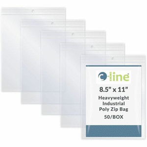 C-Line Letter-size Heavyweight Poly Zip Bags - 11" Length x 8.50" Width - Poly - Storage