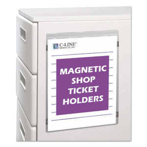 C-Line Magnetic Shop Ticket Holders, Super Heavyweight, 50 Sheets, 9 x 12, 15/Box (CLI83912) View Product Image