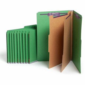 Smead SafeSHIELD 2/5 Tab Cut Legal Recycled Classification Folder - 8 1/2" x 14" - 2" Expansion - 2 x 2S Fastener(s) - 2" for Folder - Top Tab Location - (SMD19033)