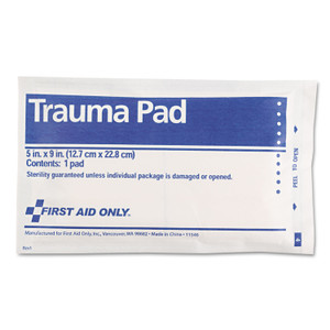 First Aid Only SmartCompliance Trauma Pad, Sterile, 5 x 9 (FAOFAE5012) View Product Image