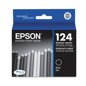 Epson T124120-S (124) DURABrite Ultra Ink, Black View Product Image