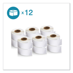 DYMO LW Address Labels, 1.13" x 3.5", White, 350 Labels/Roll, 12 Rolls/Pack (DYM2050768) View Product Image