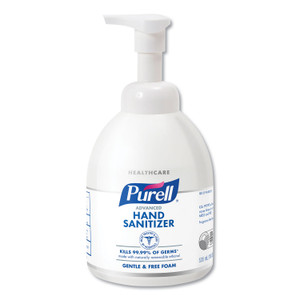 PURELL Advanced Green Certified Instant Hand Sanitizer Foam, 535 ml Bottle, Unscented, 4/Carton (GOJ579104CT) View Product Image