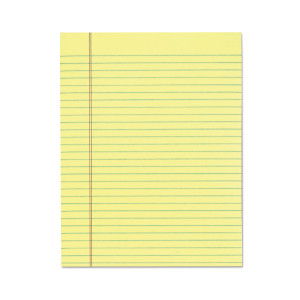 TOPS "The Legal Pad" Glue Top Pads, Wide/Legal Rule, 50 Canary-Yellow 8.5 x 11 Sheets, 12/Pack (TOP7522) View Product Image