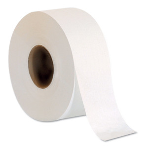 Georgia Pacific Professional Jumbo Jr. 1-Ply Bath Tissue Roll, Septic Safe, White, 3.5" x 2,000 ft, 8 Rolls/Carton (GPC13718) View Product Image