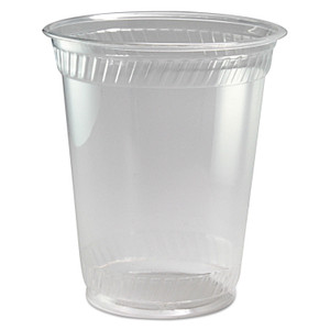Fabri-Kal Greenware Cold Drink Cups, Squat, 12 oz to 14 oz, Sugarcane, Clear, 1,000/Carton