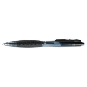 AbilityOne 7520016451148 SKILCRAFT VISTA Ballpoint Pen, Retractable, Bold 1.4 mm, Black Ink, Smoke Barrel, Dozen (NSN6451148) View Product Image