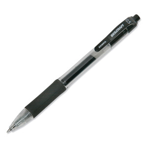 AbilityOne 7520016471706 SKILCRAFT Gel Pen, Retractable, Fine 0.5 mm, Black Ink, Clear/Black Barrel, Dozen (NSN6471706) View Product Image