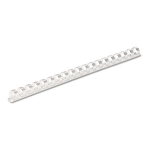 Fellowes Plastic Comb Bindings, 1/2" Diameter, 90 Sheet Capacity, White, 100/Pack (FEL52372) View Product Image