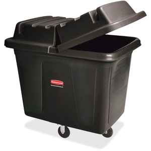 Rubbermaid Commercial Products Cube Truck, 300lb Cap, Black, 39-1/4"x26-1/4"x29", Black (RCP460800BK) View Product Image