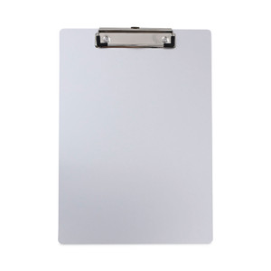 Universal Aluminum Clipboard with Low Profile Clip, 0.5" Clip Capacity, Holds 8.5 x 11 Sheets, Aluminum (UNV40301) View Product Image