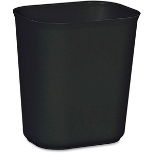 Rubbermaid Commercial 14 QT Fire-Resistant Wastebaskets - 3.50 gal Capacity - Rust Resistant, Chip Resistant, Long Lasting, Dent Resistant - 12.3" Height x 8.3" Width x 11.1" Depth - Fiberglass - Black