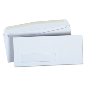 Universal Open-Side Business Envelope, 1 Window, #9, Square Flap, Gummed Closure, 3.88 x 8.88, White, 500/Box