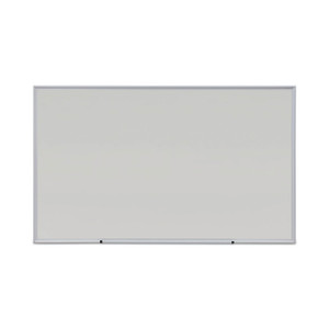 Universal Deluxe Melamine Dry Erase Board, 60 x 36, Melamine White Surface, Silver Anodized Aluminum Frame (UNV43625) View Product Image