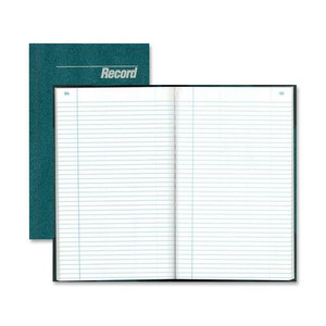 Rediform Granite Series Record Books - 300 Sheet(s) - Gummed - 7.25" x 12.25" Sheet Size - Blue - White Sheet(s) (RED56031)