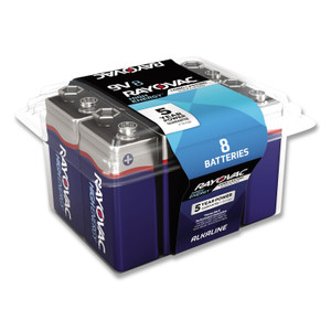 Rayovac High Energy Premium Alkaline 9V Batteries, 8/Pack (RAYA16048PPK) View Product Image