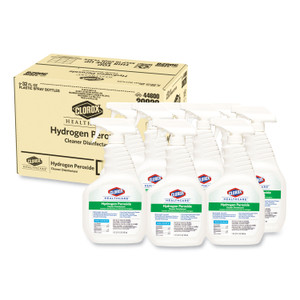 Clorox Healthcare Hydrogen-Peroxide Cleaner/Disinfectant, 32 oz Spray Bottle, 9/Carton (CLO30828) View Product Image
