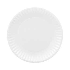 AJM Packaging Corporation Coated Paper Plates, 6" dia, White, 100/Pack, 12 Packs/Carton (AJMCP6GOAWH) View Product Image