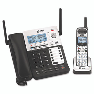 AT&T SB67138 DECT 6.0 Phone/Answering System, 4 Line, 1 Corded/1 Cordless Handset