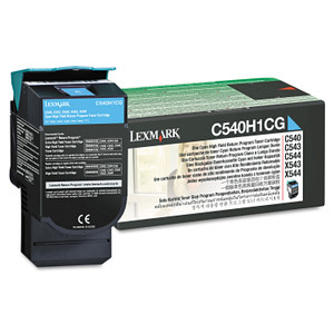 Lexmark C540H1CG Return Program High-Yield Toner, 2,000 Page-Yield, Cyan (LEXC540H1CG) View Product Image