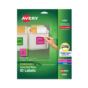 Avery ID Labels - 3 21/64" Width x 4" Length - (AVE6482)
