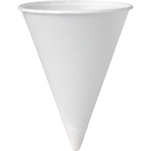 Solo Cup Company Cone Cups, Paper, 4oz, 200/PK, 25PK/CT, White (SCC4BR2050CT) View Product Image
