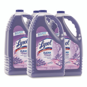 LYSOL Brand Clean and Fresh Multi-Surface Disinfectant Cleaner, Lavender and Orchid Essence, 144 oz Bottle, 4/Carton