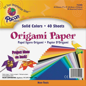 Pacon Origami Paper - Art, Craft - 9" Height x 9" Width - Assorted