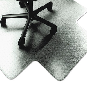 AbilityOne 7220015772529, SKILCRAFT PVC Chair Mats, Low to Medium Pile Carpet, 53 x 45, Clear (NSN5772529) View Product Image