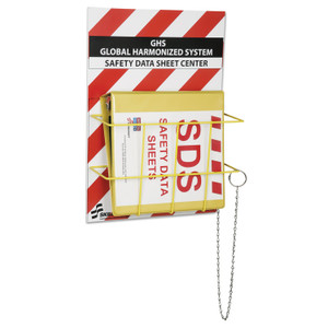 AbilityOne 7510016236845, SKILCRAFT Global Harmonized System Safety Data Sheet Center, 24w x 6d x 18h, Red/Yellow