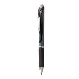Pentel EnerGel RTX Gel Pen, Retractable, Bold 1 mm, Black Ink, Black/Gray Barrel
