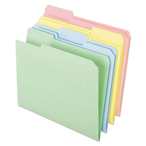 Pendaflex Pastel Colored File Folders, 1/3-Cut Tabs: Assorted, Letter Size, Assorted Colors, 100/Box