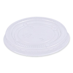 Boardwalk Souffle/Portion Cup Lids, Fits 1.5 oz and 2 oz Portion Cups, Clear, 2,500/Carton (BWKPRTLID2) View Product Image